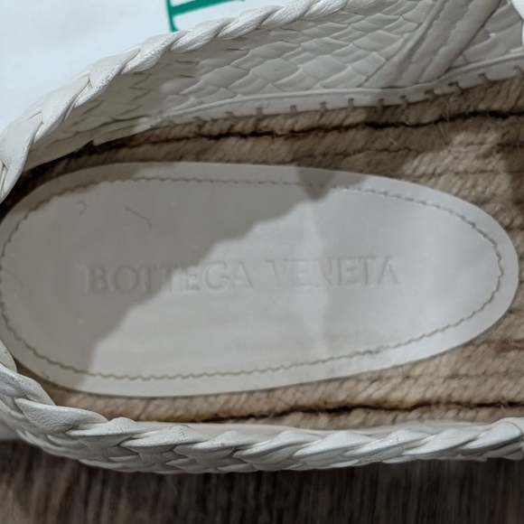 $1295 Mens BOTTEGA VENETA Intrecciato Leather Espadrilles White 45 US 12 - Picture 8 of 10